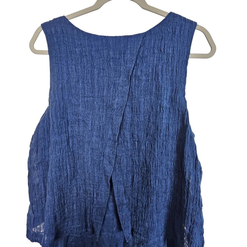 Pure Jill Dress Midi Dress Linen Dress Layered Dress Sleeveless Dress LP Blue - Picture 8 of 8